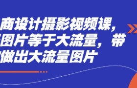 电商设计摄影视频课，好图片等于大流量，带你做出大流量图片