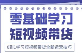 抖音全新短视频带货运营技巧，2025年新课，0到1学习短视频带货全新运营技巧