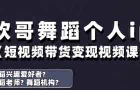 抖音舞蹈账号运营与变现实战课，舞蹈个人ip短视频带货变现