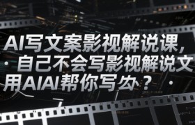 AI写文案影视解说课，自己不会写影视解说文案怎么办？用AI帮你写