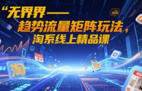 无界-趋势流量矩阵玩法，淘系线上精品课
