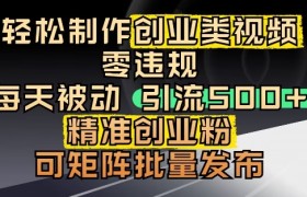 抖音引流创业粉，几分钟一个视频，非常暴力，小白直接可上手操作