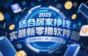 适合居家挣钱2025最新零撸软件，实测单日收入4张，多劳多得 一部手机即可操作【揭秘】