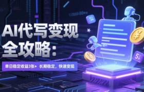 AI 代写变现全攻略：单日稳定收益 3张+，长期稳定，快速变现【揭秘】
