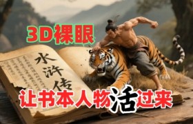 书本人物裸眼3D视频，新的玩法，流量超猛，保姆级教程