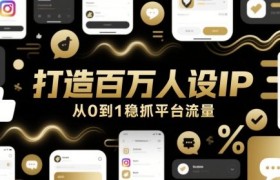 打造百万人设IP，从0到1稳抓平台流量