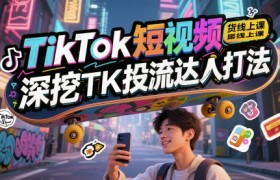 TikTok短视频带货线上课，深挖TK投流达人打法