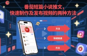 番茄短篇小说推文，快速制作及发布视频的两种方法