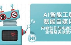 AI智能工具赋能自媒体，内容创作与电商运营，全链路实战教学