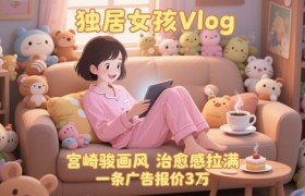 单个账号涨粉71W！用AI制作独居女孩Vlog，宫崎骏画风，治愈感拉满，一条广告报价3W